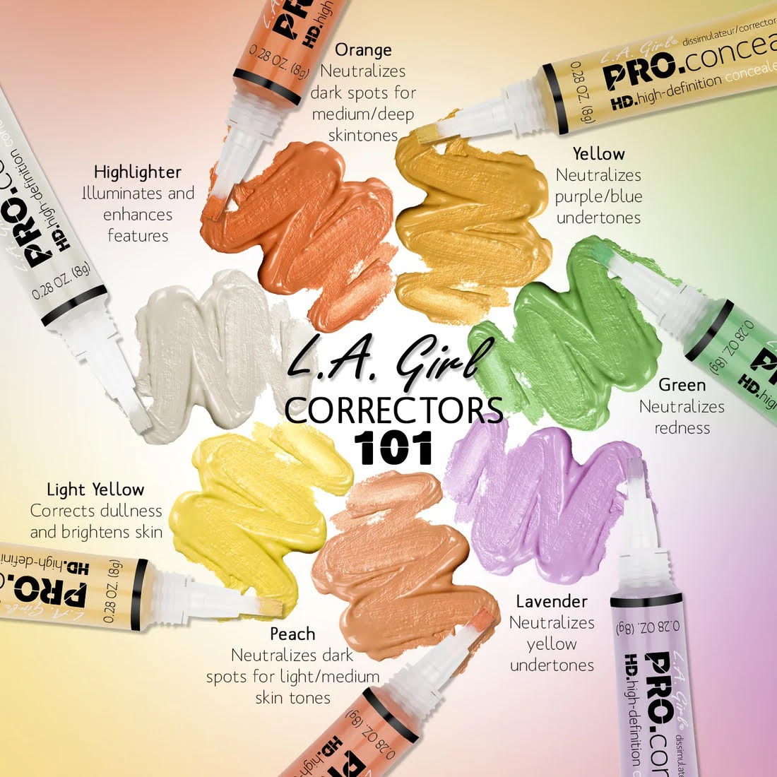L.A Girl concealer light yellow corrector 3